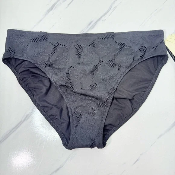 NWT Profile by Gottex Late Bloomer Classic Fit Black Lace Bikini Bottoms Size 12 - Picture 2 of 12